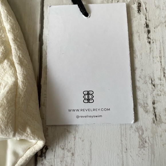 Revel Rey Hunter Bikini Bottom in Cream Snake Texture Size S high waisted boho - Picture 7 of 12